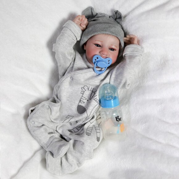 Realistic Reborn Baby Dolls Full Body Vinyl Silicone Newborn Doll Boy Bath Gift - Picture 4 of 7